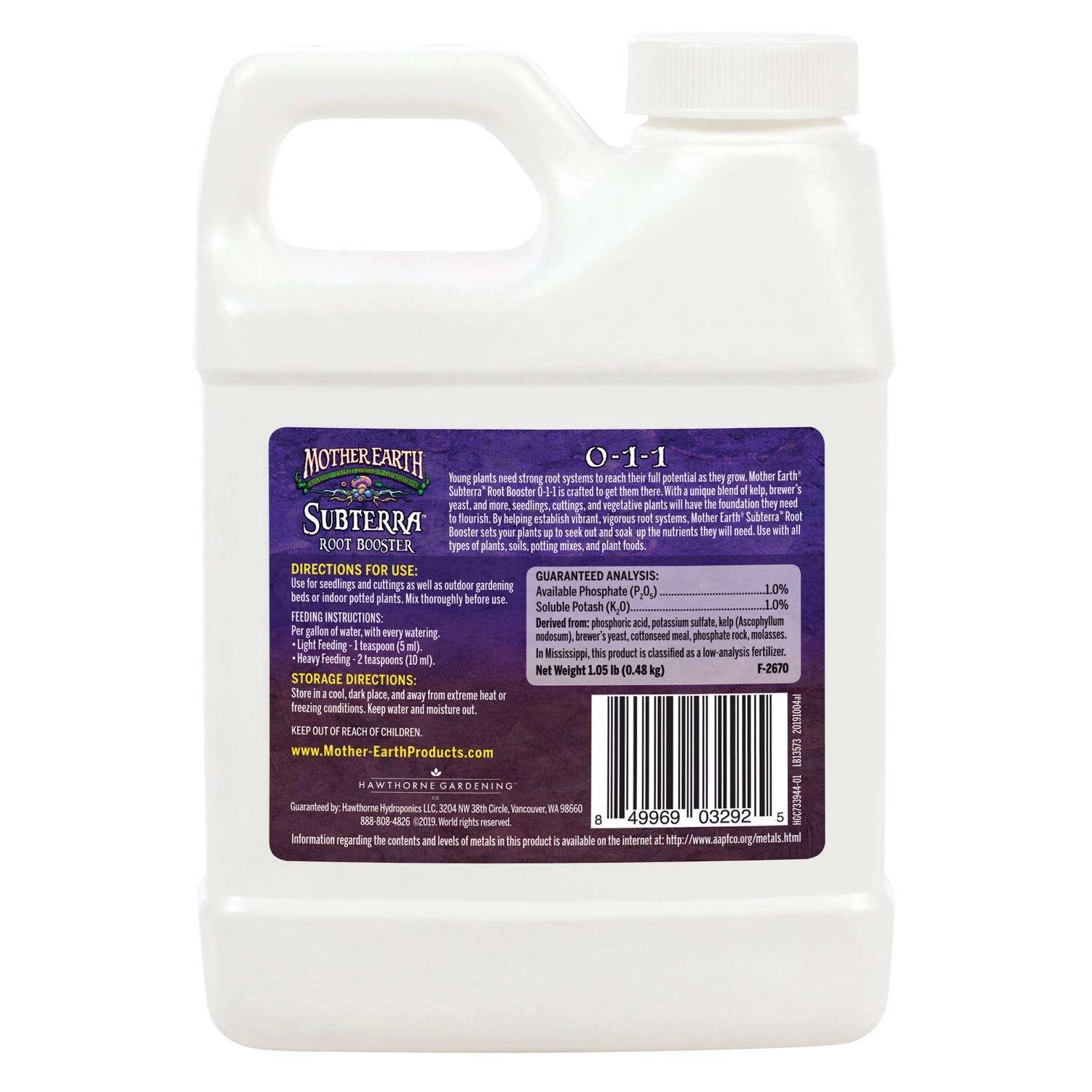 Mother Earth Subterra Root Booster Liquid All Plants Plant Supplement 1 Pt 4 Mother Earth Subterra Root Booster Liquid All Plants Plant Supplement 1 Pt - Image 2