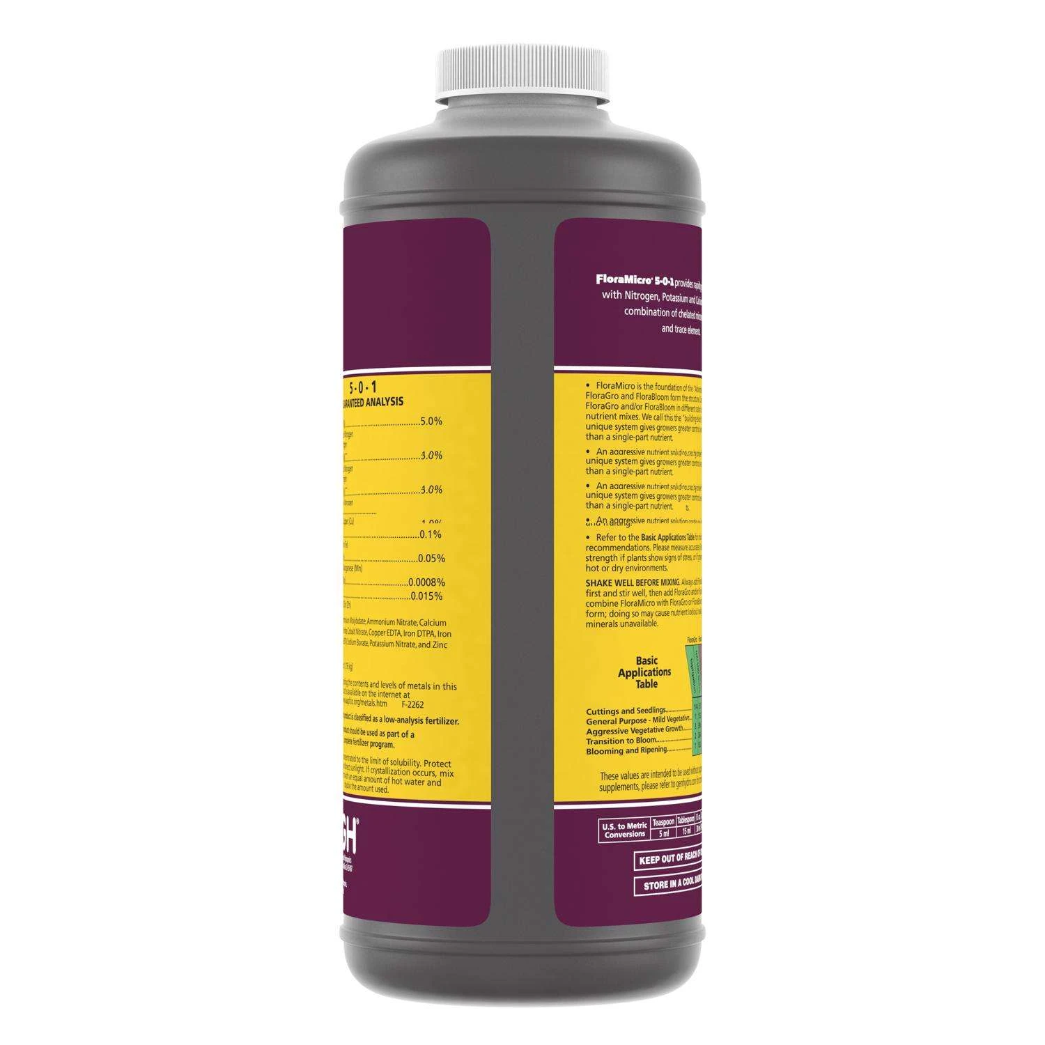 General Hydroponics Flora Micro Liquid Nutrient System 1 Qt 4 General Hydroponics Flora Micro Liquid Nutrient System 1 Qt - Image 2