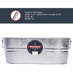 Behrens 5.5 Gal Steel Tub Oval 15 Behrens 5.5 Gal Steel Tub Oval -ORBIT || ACE || TORO Shop 47b29ada 5326 416d a1d3 355003c019d9