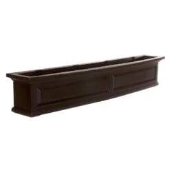 Mayne Nantucket 10 In. H X 11.5 In. W X 60 In. D Plastic Window Box Brown