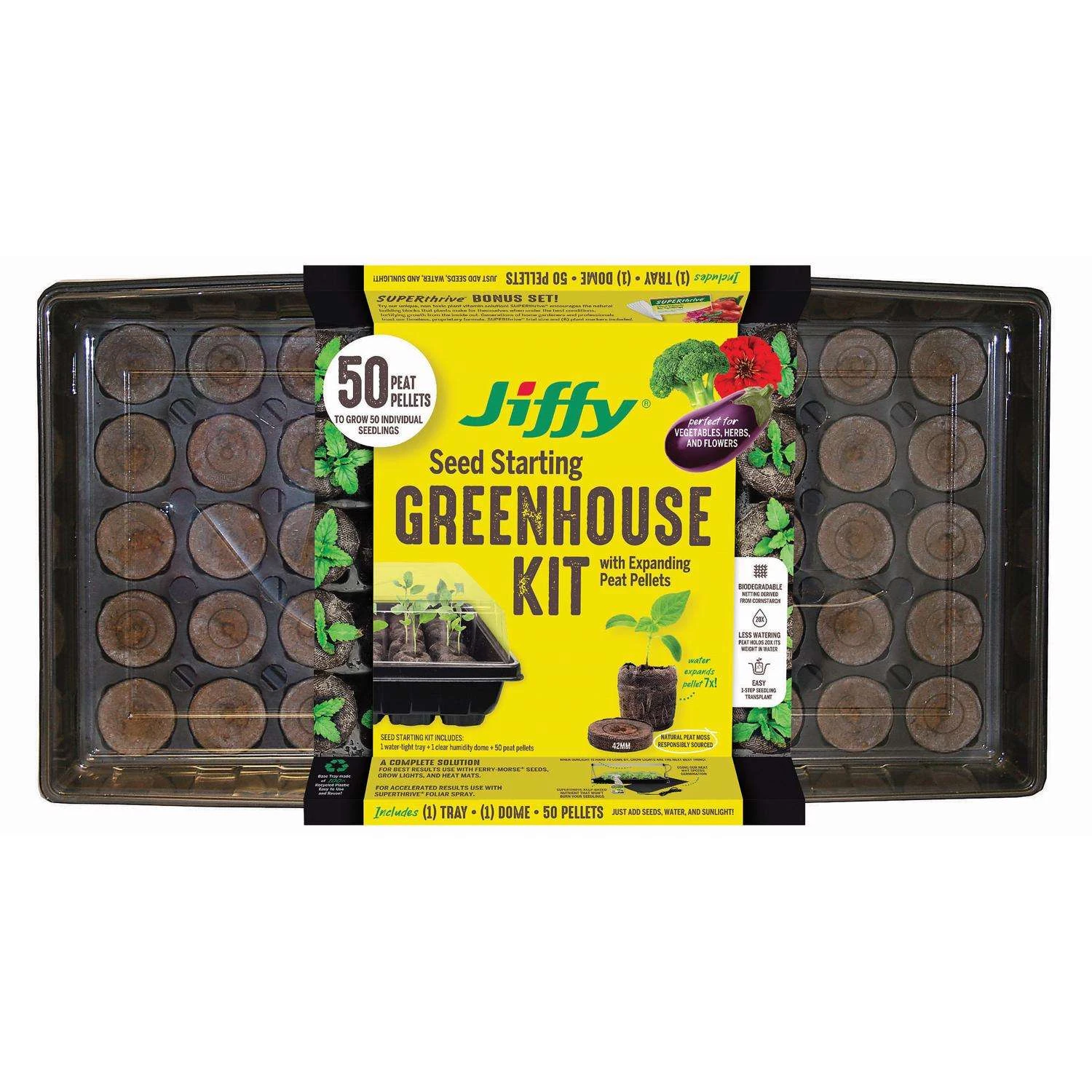 Jiffy 50 Cells 11 In. W X 22 In. L Seed Starting Kit 1 Pk 3 Jiffy 50 Cells 11 In. W X 22 In. L Seed Starting Kit 1 Pk