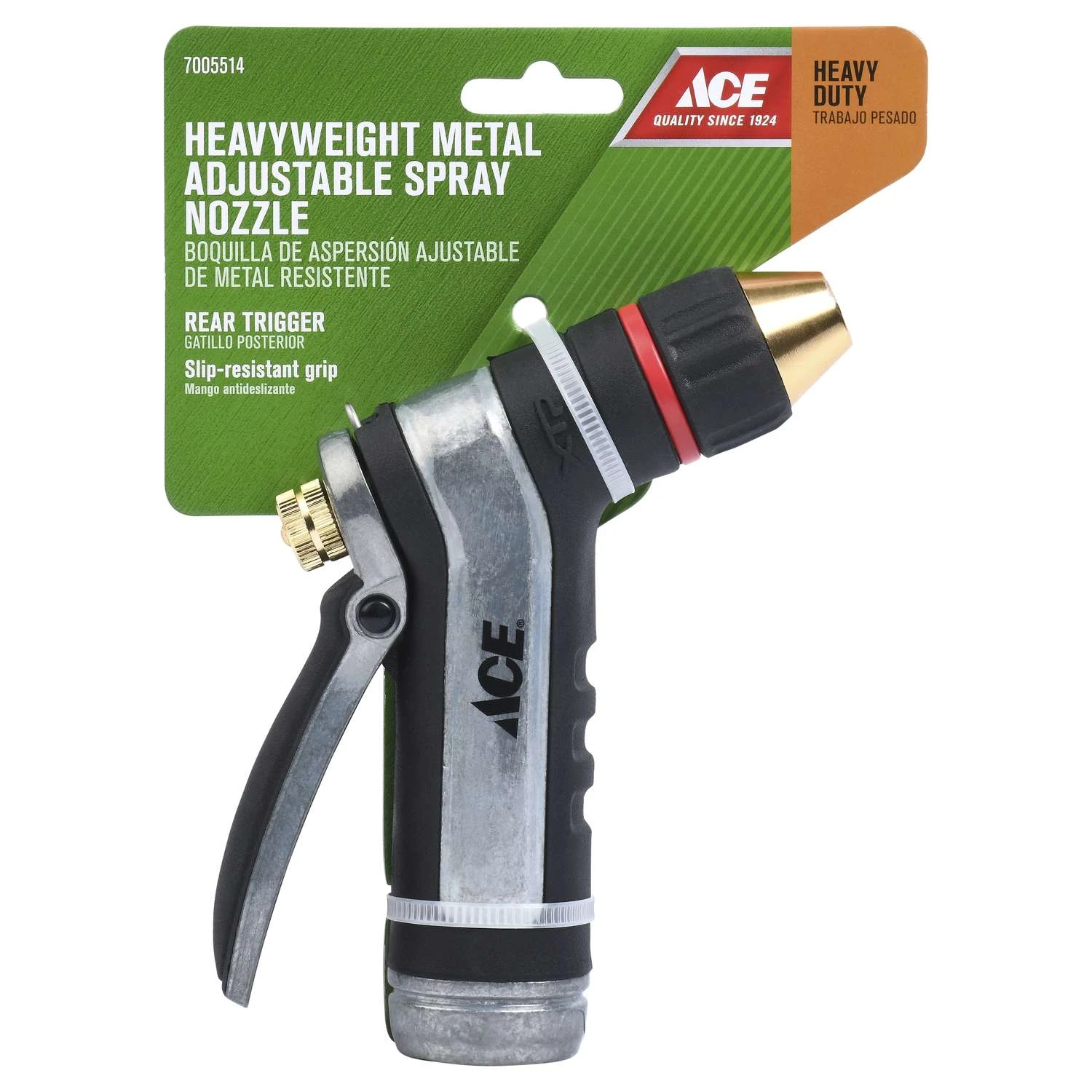 Ace Adjustable Shower And Stream Metal Heavy-Duty Hose Nozzle 3 Ace Adjustable Shower And Stream Metal Heavy-Duty Hose Nozzle