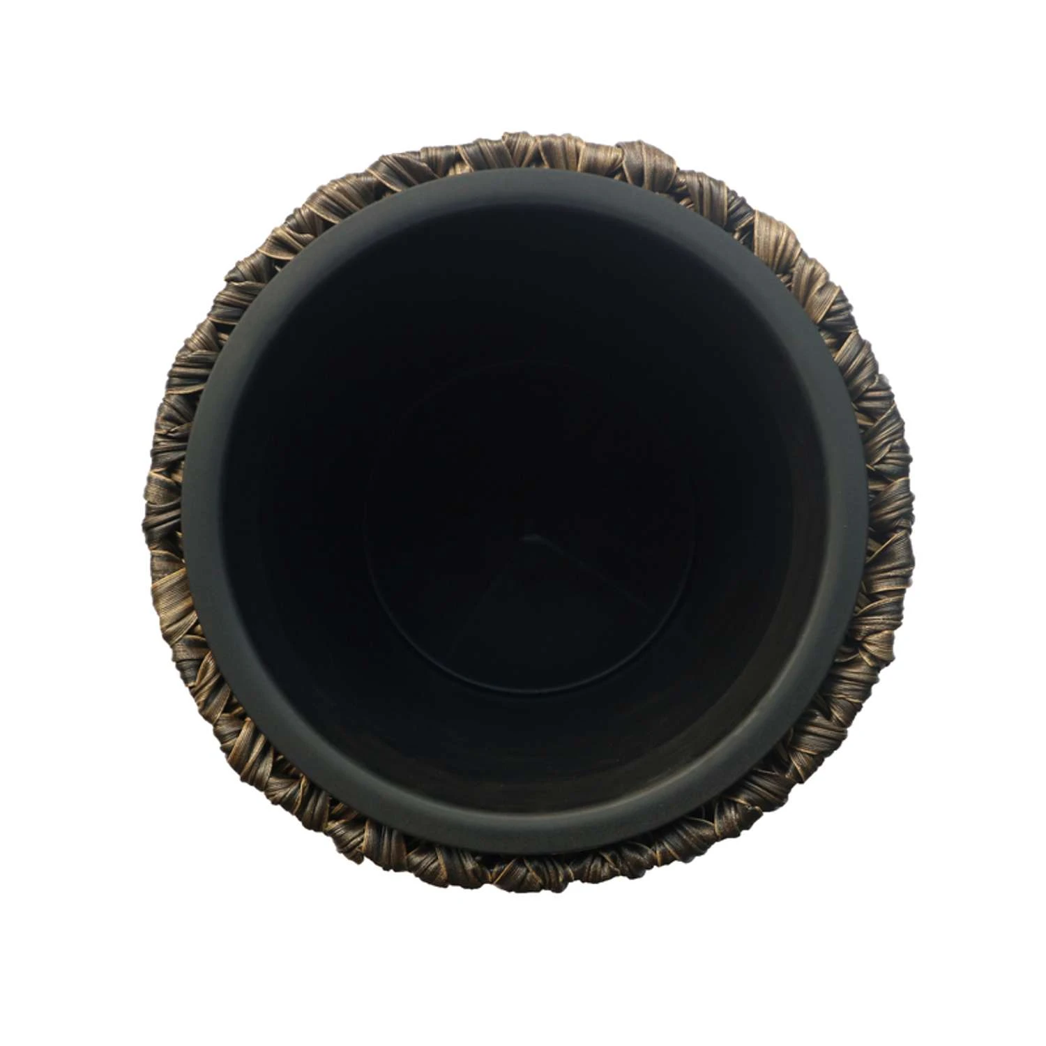 Infinity 12 In. H X 11 In. D Plastic Twisted Banana Leaf Planter Brown 4 Infinity 12 In. H X 11 In. D Plastic Twisted Banana Leaf Planter Brown - Image 2