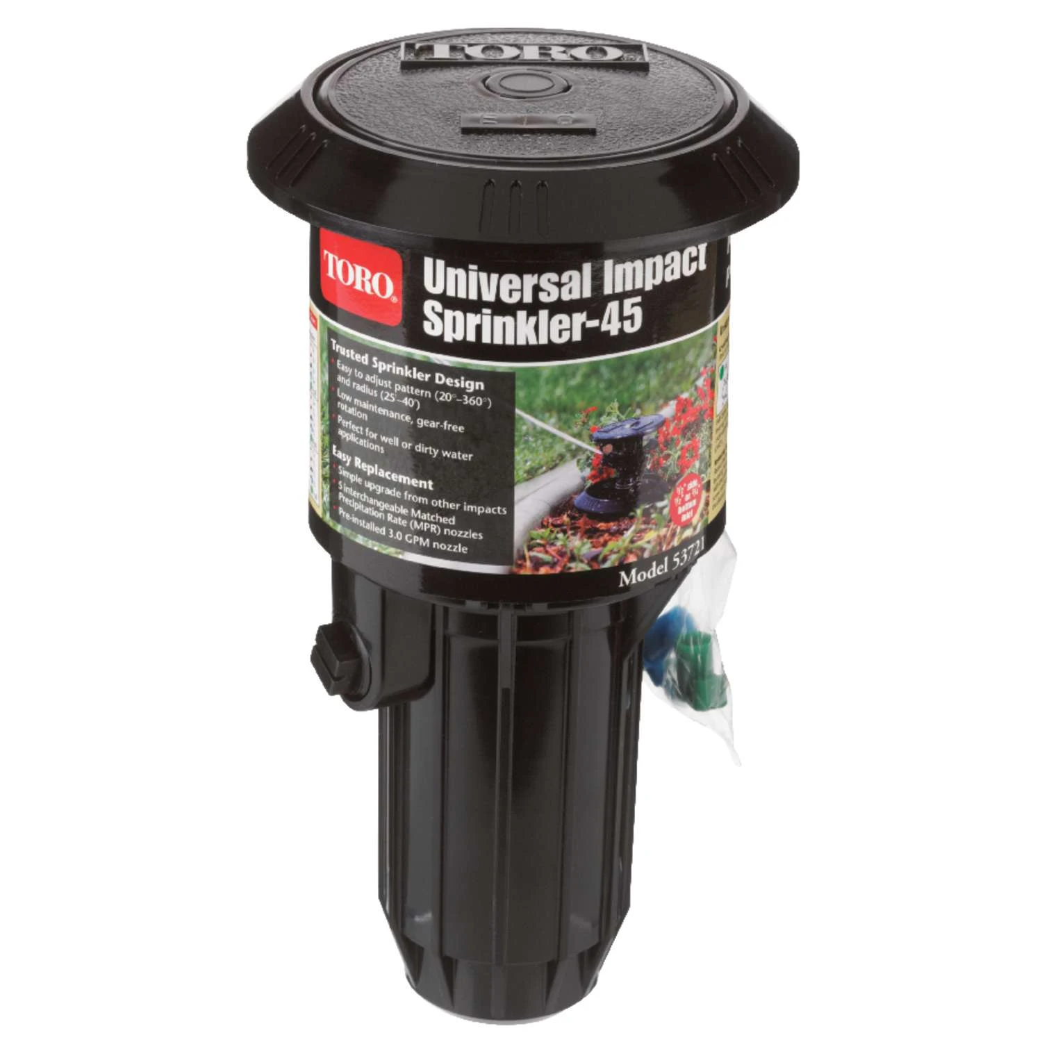 Toro Universal 3 In. H Full-Circle Pop-Up Impact Sprinkler 3 Toro Universal 3 In. H Full-Circle Pop-Up Impact Sprinkler