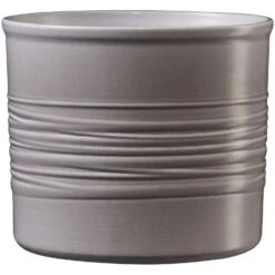 SK Pottery 4.7 In. H X 5.5 In. D Clay Laos Ceramic Pot Warm Gray