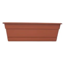 Bloem 5.75 In. H X 18 In. W X 7.5 In. D Plastic Window Box Terracotta