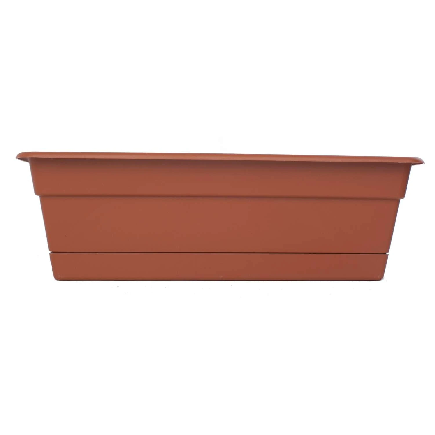 Bloem 5.75 In. H X 18 In. W X 7.5 In. D Plastic Window Box Terracotta 3 Bloem 5.75 In. H X 18 In. W X 7.5 In. D Plastic Window Box Terracotta
