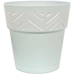 Deroma Mosaic 9.85 In. H X 10 In. D Resin Vaso Save Planter Mint