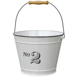 Panacea 8 In. H X 10.25 In. D Metal Milkhouse #2 Planter White