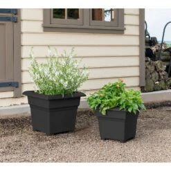 Novelty 13 In. H X 14 In. W X 14 In. D Plastic Countryside Patio Planter Black 10 Novelty 13 In. H X 14 In. W X 14 In. D Plastic Countryside Patio Planter Black -ORBIT || ACE || TORO Shop 5781d7eb d42d 4689 a646 5bb773b180ac