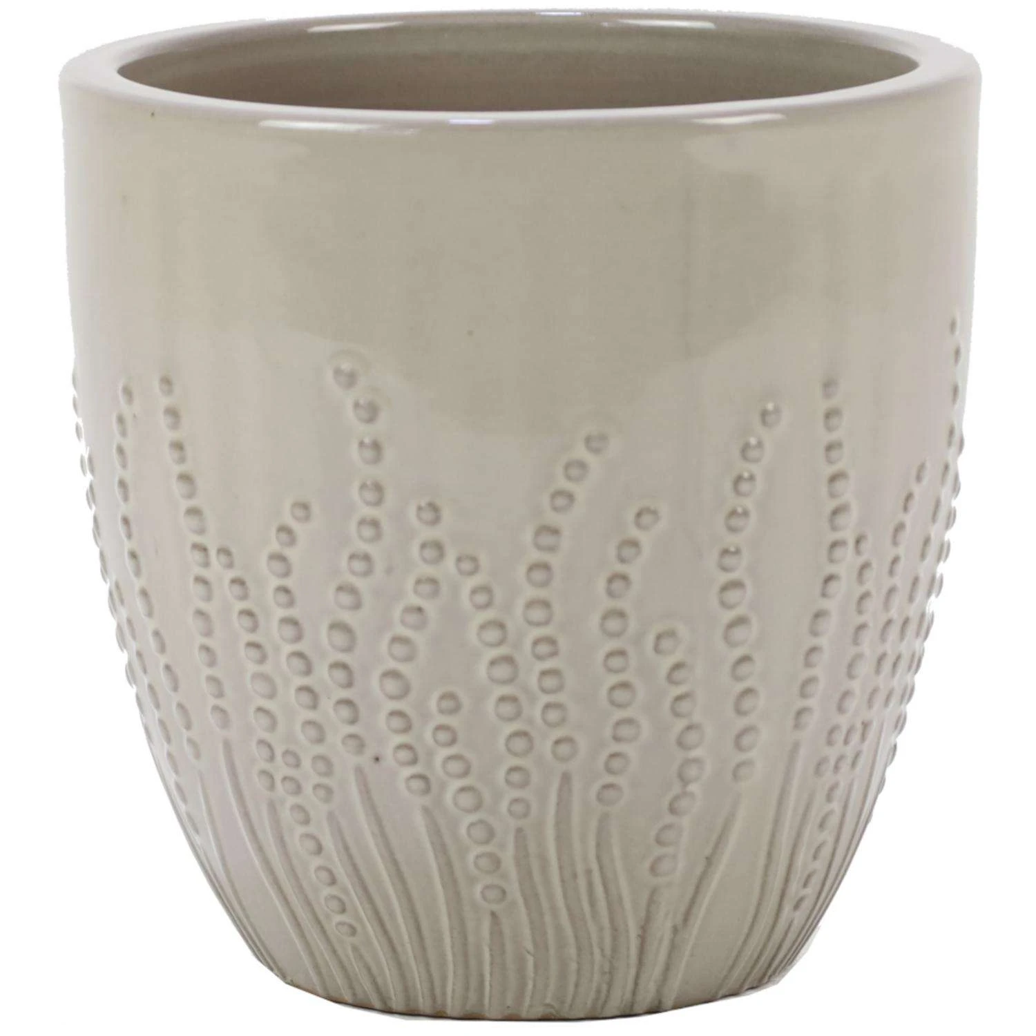 Deroma Krishna 9 In. H X 9.1 In. W X 9.1 In. D Ceramic Planter Cream 3 Deroma Krishna 9 In. H X 9.1 In. W X 9.1 In. D Ceramic Planter Cream