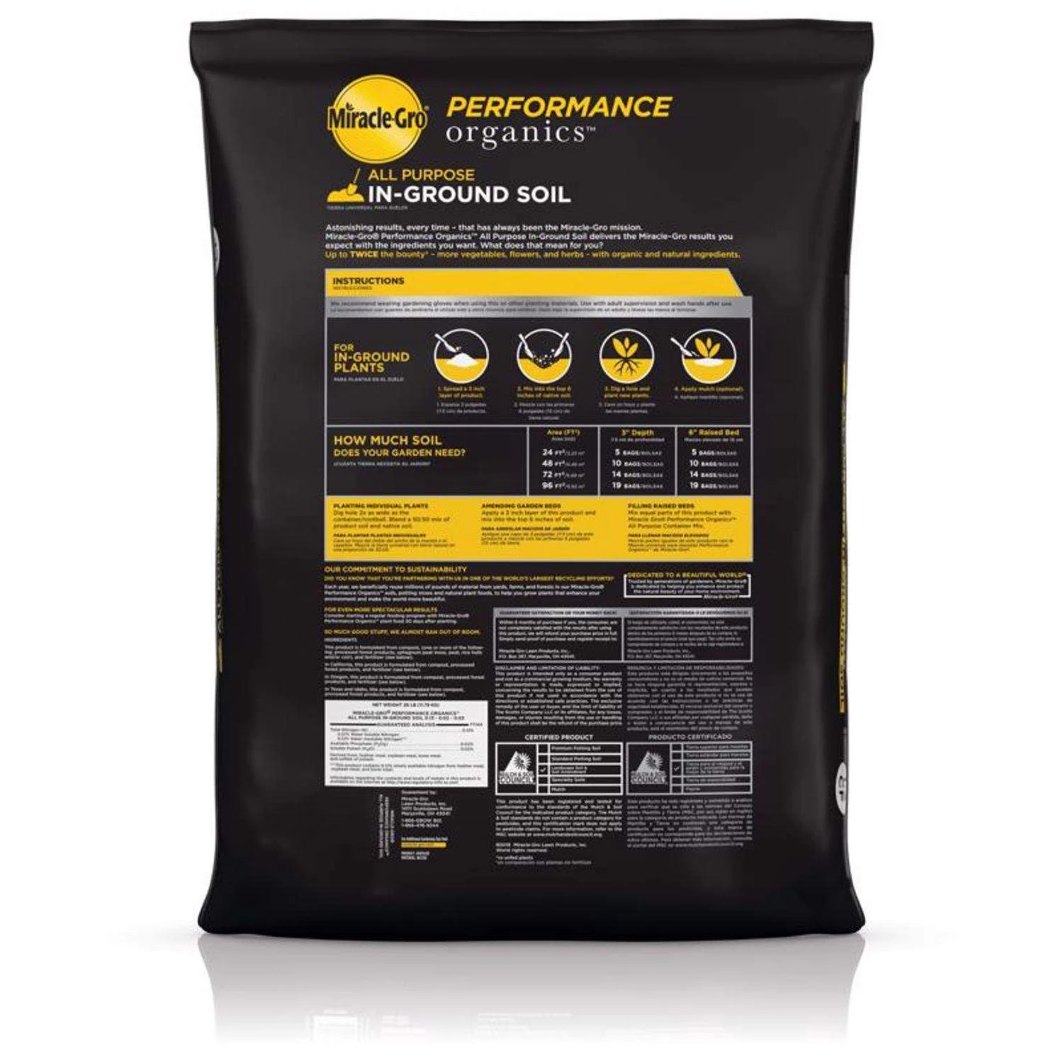 Miracle-Gro Performance Organics Organic All Purpose Raised Bed Soil 1.3 Cu Ft 9 Miracle-Gro Performance Organics Organic All Purpose Raised Bed Soil 1.3 Cu Ft - Image 7