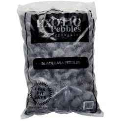 Exotic Pebbles & Aggregates Black Deco Pebbles 20 Lb