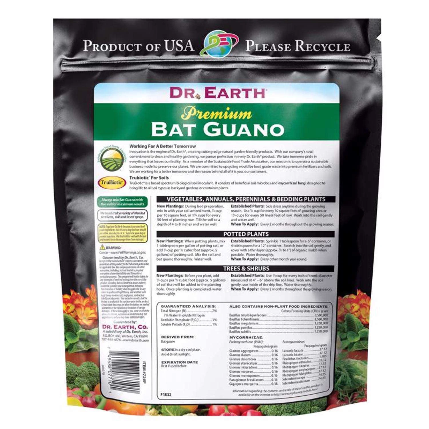 Dr. Earth Pure & Natural Organic Granules Bat Guano 1.5 Lb 4 Dr. Earth Pure & Natural Organic Granules Bat Guano 1.5 Lb - Image 2