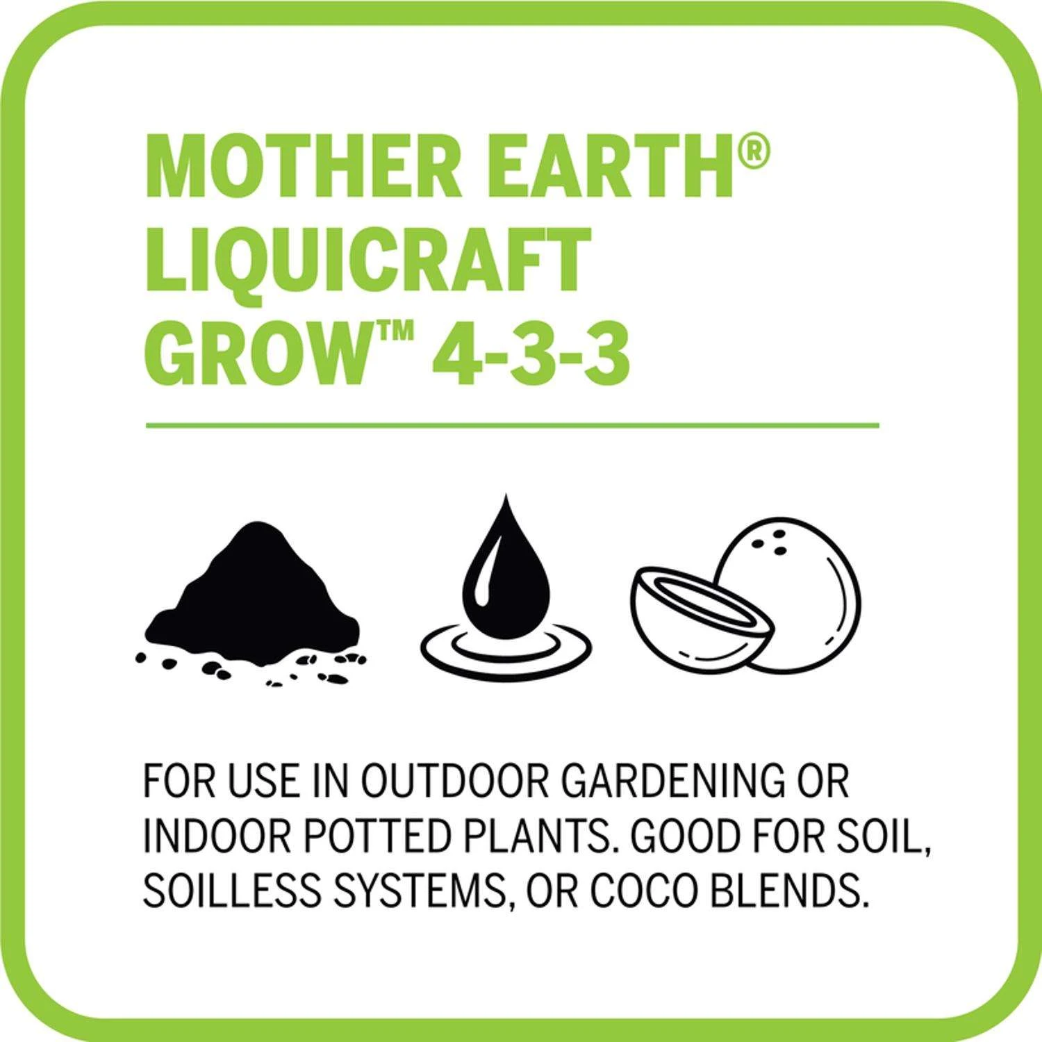 Mother Earth LiquiCraft Grow All Plant 4-3-3 Plant Fertilizer 1 Qt 9 Mother Earth LiquiCraft Grow All Plant 4-3-3 Plant Fertilizer 1 Qt - Image 7