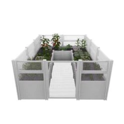 Vita Classic 22 In. H X 144 In. W X 96 In. D Vinyl Raised Garden Bed White