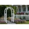 Vita Vienna 86.5 In. H White Vinyl Garden Arbor -ORBIT || ACE || TORO Shop 5f92f2e4 f1a8 4365 801d 05d28c1684e9