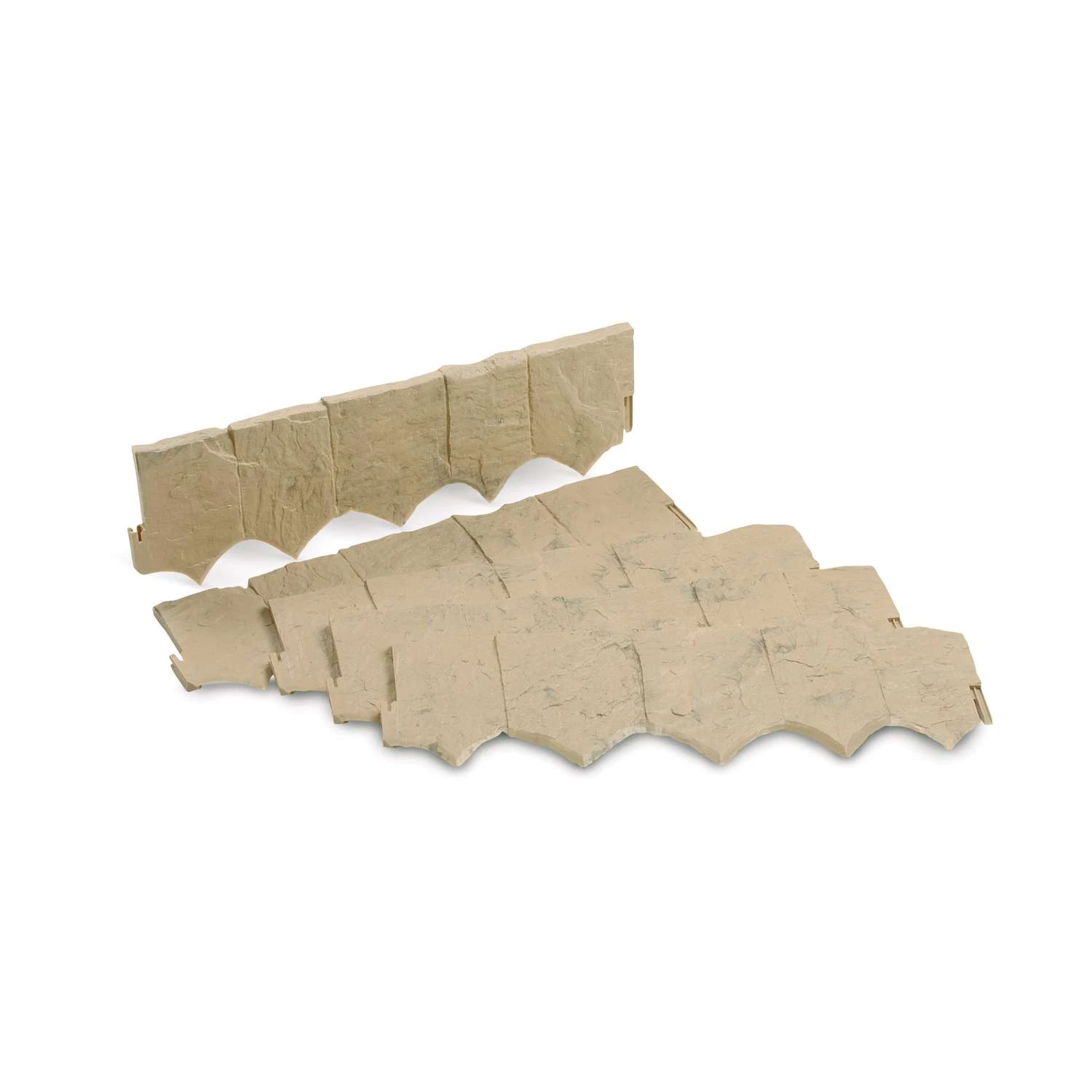 Suncast 9.5 Ft. L X 6.5 In. H Resin Tan Flagstone Edging 4 Suncast 9.5 Ft. L X 6.5 In. H Resin Tan Flagstone Edging - Image 2