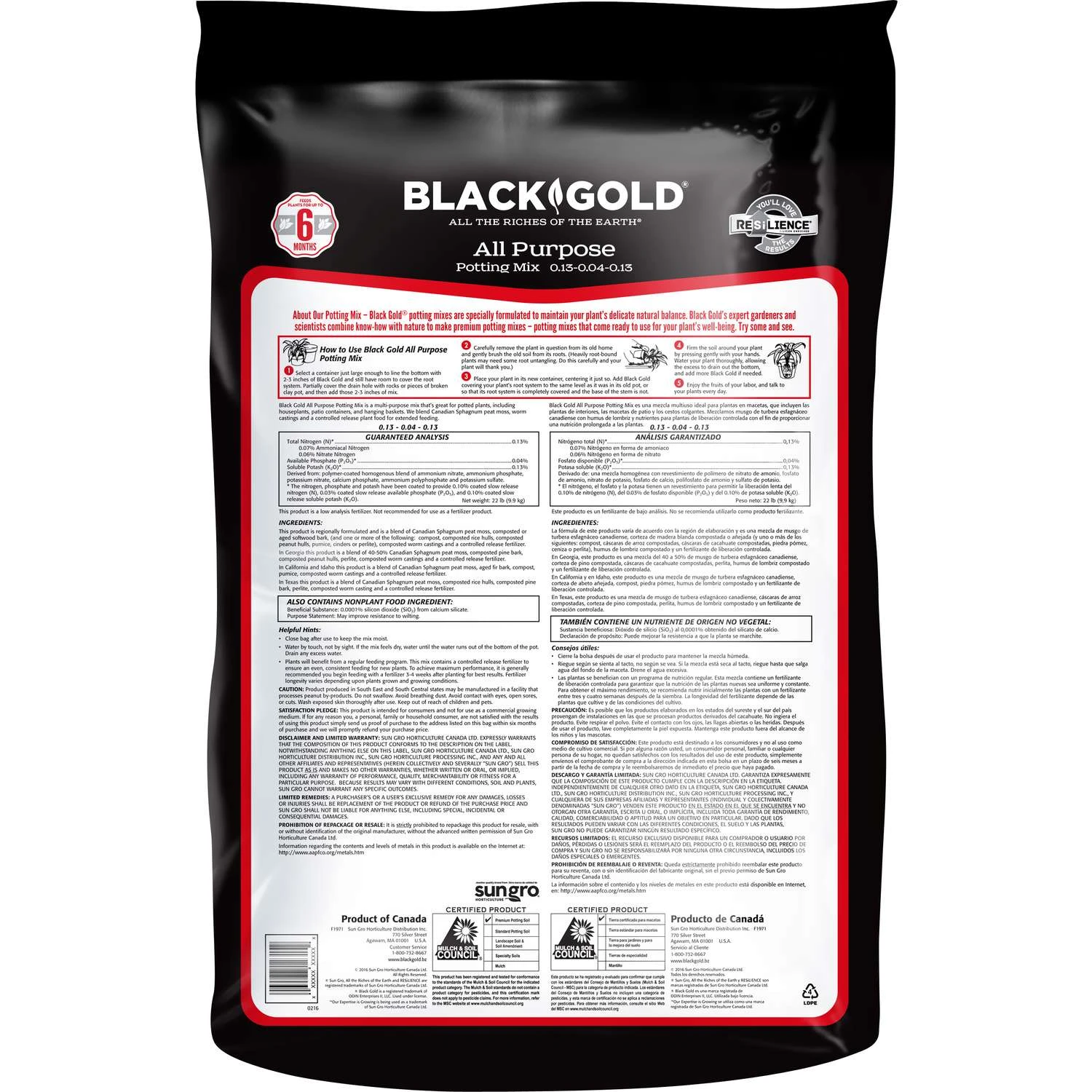 Black Gold All Purpose Potting Mix 1.5 Cu Ft 4 Black Gold All Purpose Potting Mix 1.5 Cu Ft - Image 2