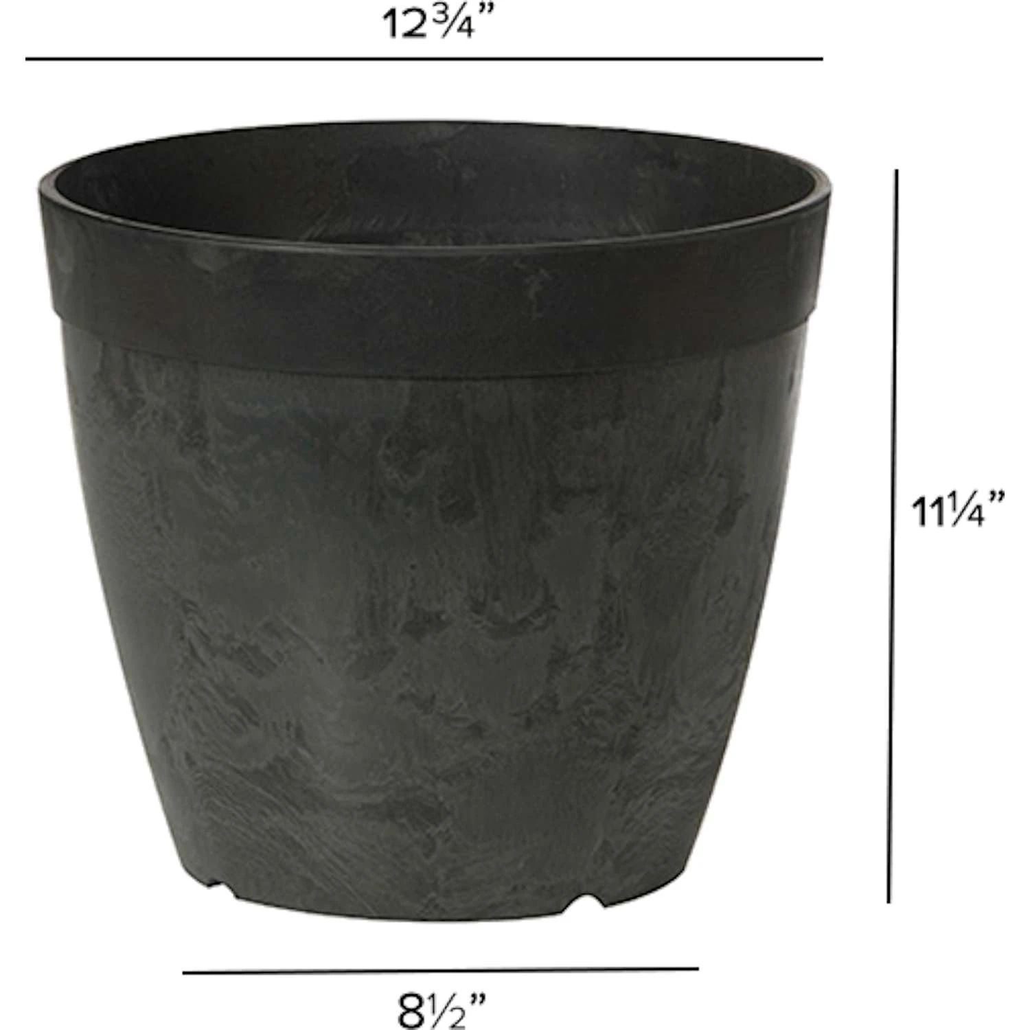 Novelty ArtStone 11.5 In. H X 12.8 In. W X 12.8 In. D X 12.8 In. D Resin Dolce Planter Black 3 Novelty ArtStone 11.5 In. H X 12.8 In. W X 12.8 In. D X 12.8 In. D Resin Dolce Planter Black