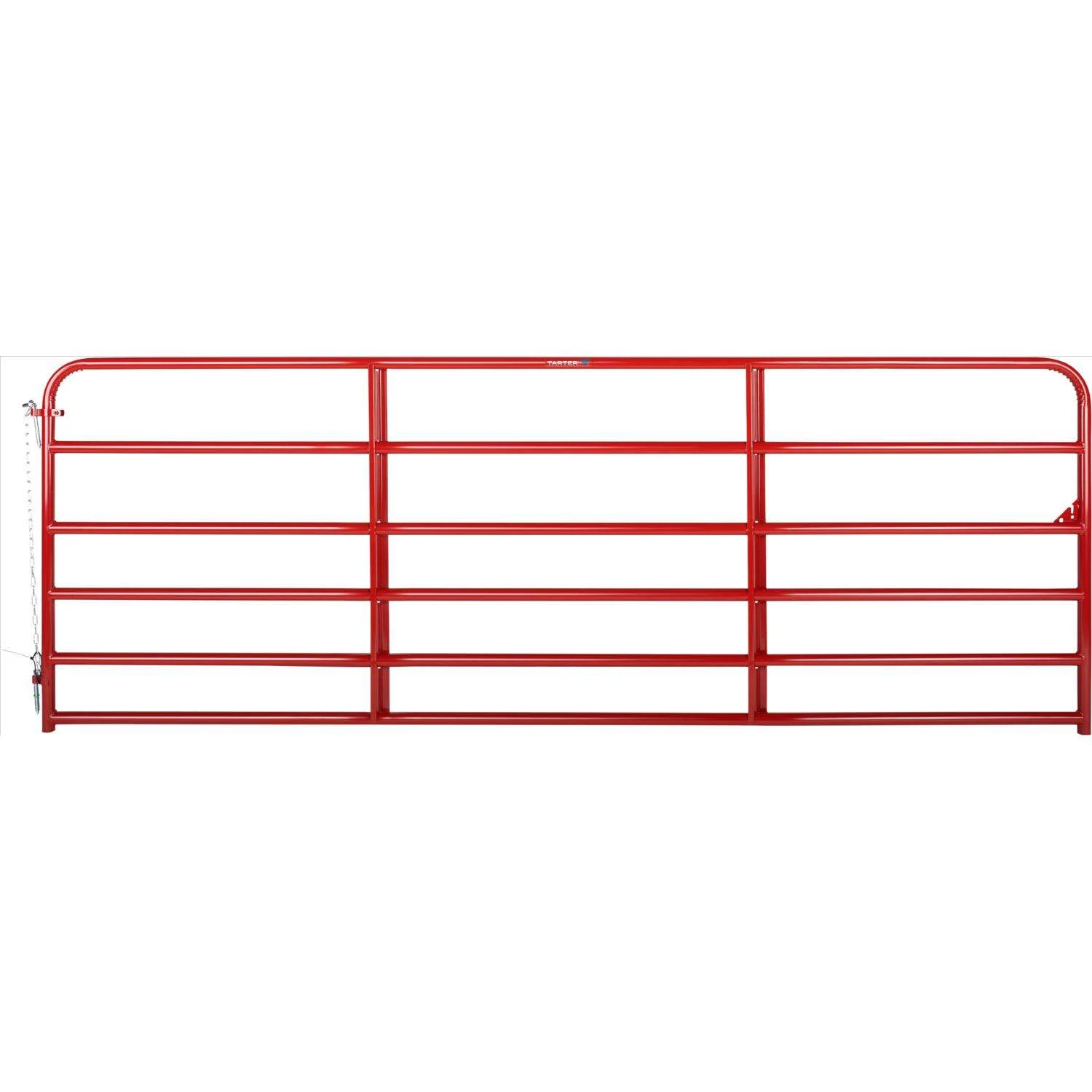 Tarter Steel Red Tube Gate 3 Tarter Steel Red Tube Gate