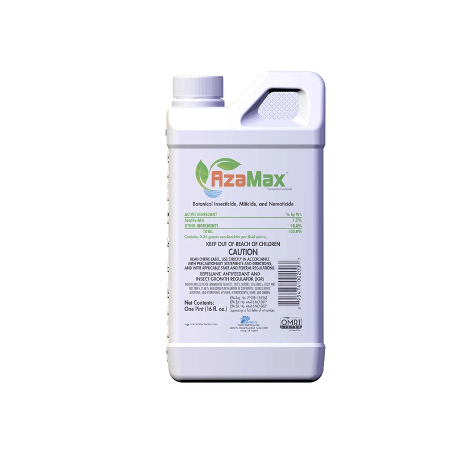 General Hydroponics AzaMax Organic Botanical Insecticide Liquid 1 Pt 3 General Hydroponics AzaMax Organic Botanical Insecticide Liquid 1 Pt