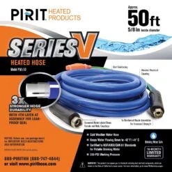Pirit Series V 5/8 In. D X 50 Ft. L Medium Duty Heated Hose