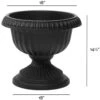Novelty 14.5 In. H X 18 In. W X 18 In. D X 18 In. D Resin Grecian Urn Urn Planter Black 1 Novelty 14.5 In. H X 18 In. W X 18 In. D X 18 In. D Resin Grecian Urn Urn Planter Black -ORBIT || ACE || TORO Shop 6bcbea9f 354b 4134 af75 607696f3b853