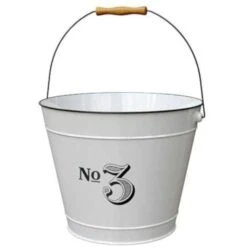 Panacea 9 In. H X 14 In. D Metal Milkhouse #3 Planter White