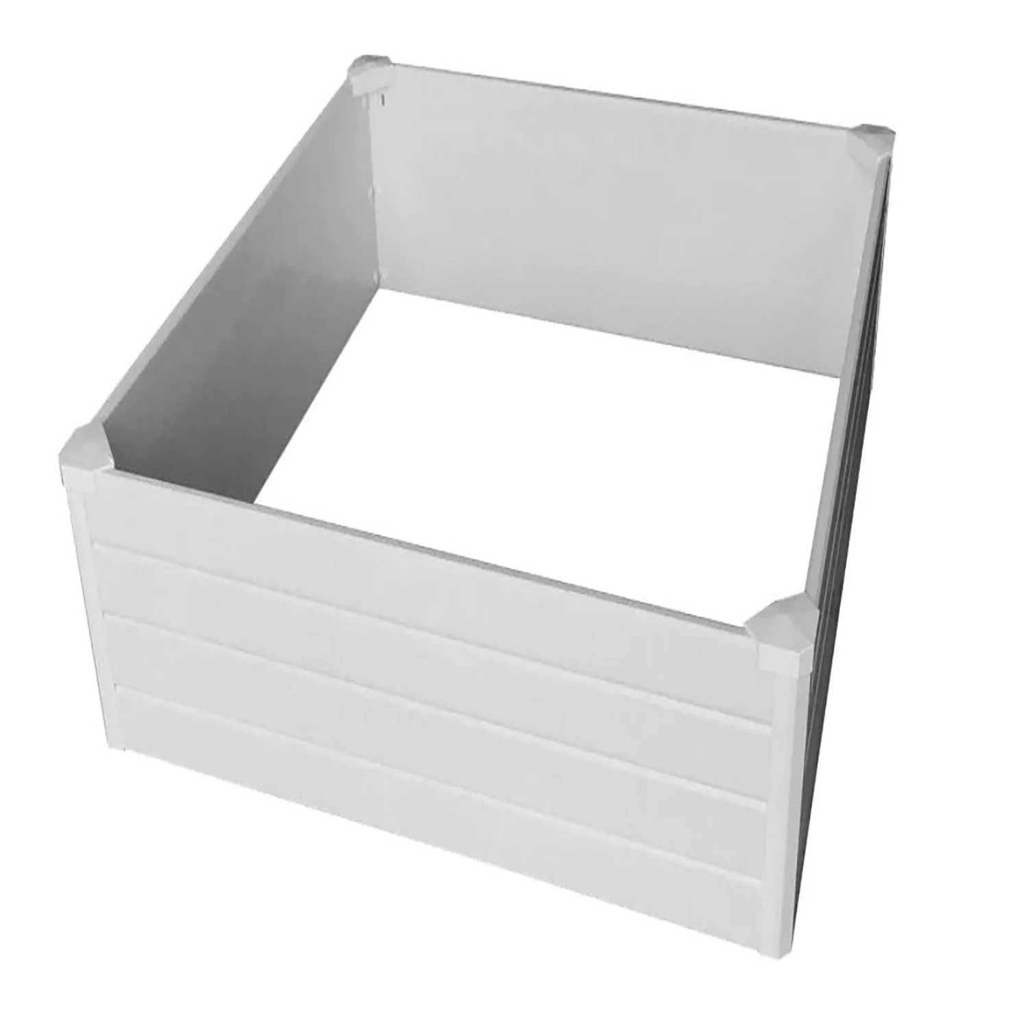 NuVue Deluxe 15 In. H X 48 In. W X 48 In. D Vinyl Wall Raised Garden Bed White 3 NuVue Deluxe 15 In. H X 48 In. W X 48 In. D Vinyl Wall Raised Garden Bed White