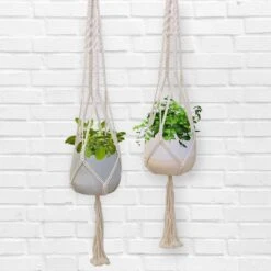 Trendspot Macrame 4.7 In. H X 5.7 In. W X 5.7 In. D X 5.5 In. D Ceramic Planter White -ORBIT || ACE || TORO Shop 6e51ab4c 6d2d 40c0 8b4e 1e5a54125fef