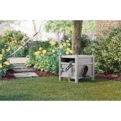 Suncast 100 Ft. Gray Free Standing Hideaway Hose Reel -ORBIT || ACE || TORO Shop 700ee2ec 0022 4e32 bf32 dc497fe4479b