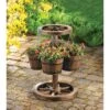 Summerfield Terrace Four Hanging Buckets 23 In. H Brown Wood Plant Stand -ORBIT || ACE || TORO Shop 71fea7cf 3e76 4ec3 9143 eb30b1112773