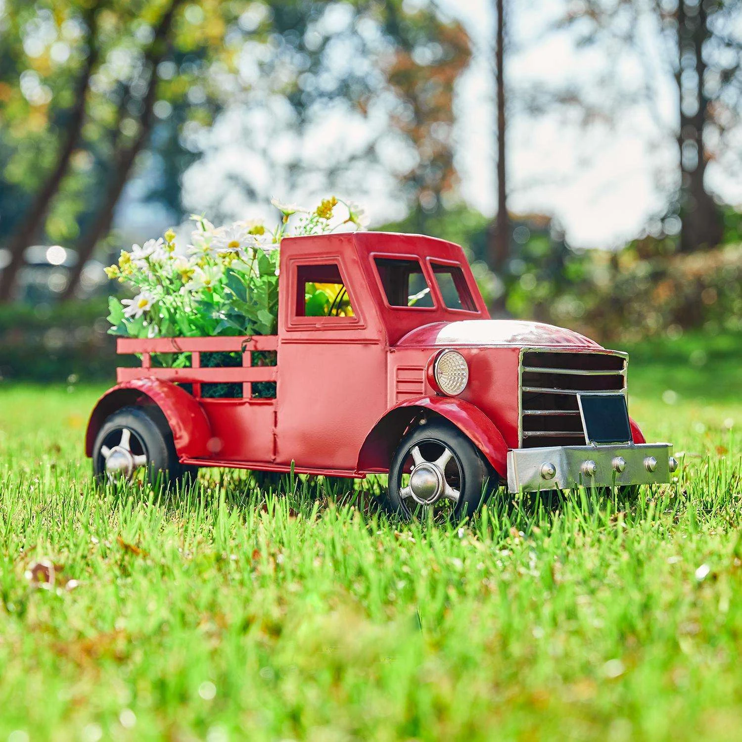 Glitzhome 9.25 In. H Red Iron/Plastic Plant Stand 4 Glitzhome 9.25 In. H Red Iron/Plastic Plant Stand - Image 2