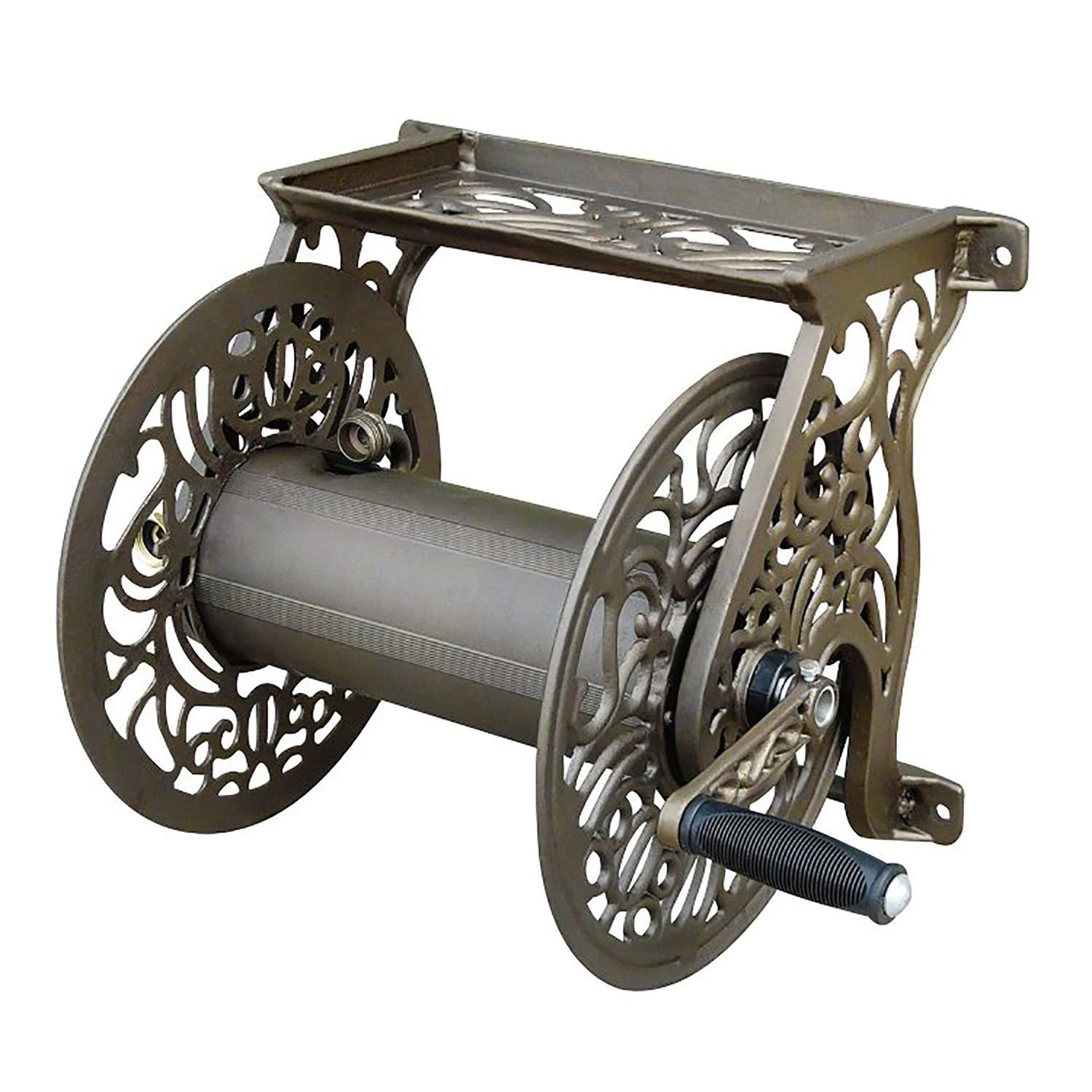 Liberty Garden 125 Ft. Bronze Wall Mounted Hose Reel 3 Liberty Garden 125 Ft. Bronze Wall Mounted Hose Reel
