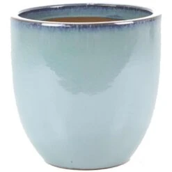 Deroma Koshi 15 In. H X 15 In. W X 15 In. D Ceramic Planter Turquoise