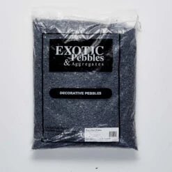 Exotic Black Stone Deco Pebbles 20 Lb