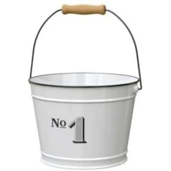 Panacea 6.25 In. H X 8 In. D Metal Milkhouse #1 Planter White