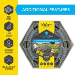Hydrotech 5/8 In. D X 100 Ft. L Medium Duty Expandable Lightweight Garden Hose -ORBIT || ACE || TORO Shop 7a08c727 59e7 4494 9be7 f2a3c2586359