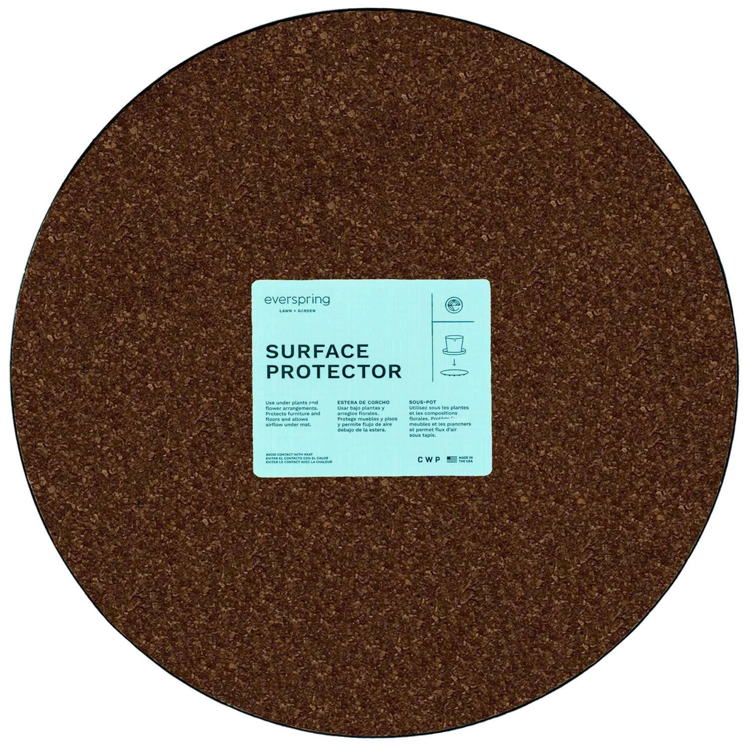 Everspring 0.5 In. H X 16 In. D Cork/Plastic Planter Mat Assorted 5 Everspring 0.5 In. H X 16 In. D Cork/Plastic Planter Mat Assorted - Image 3