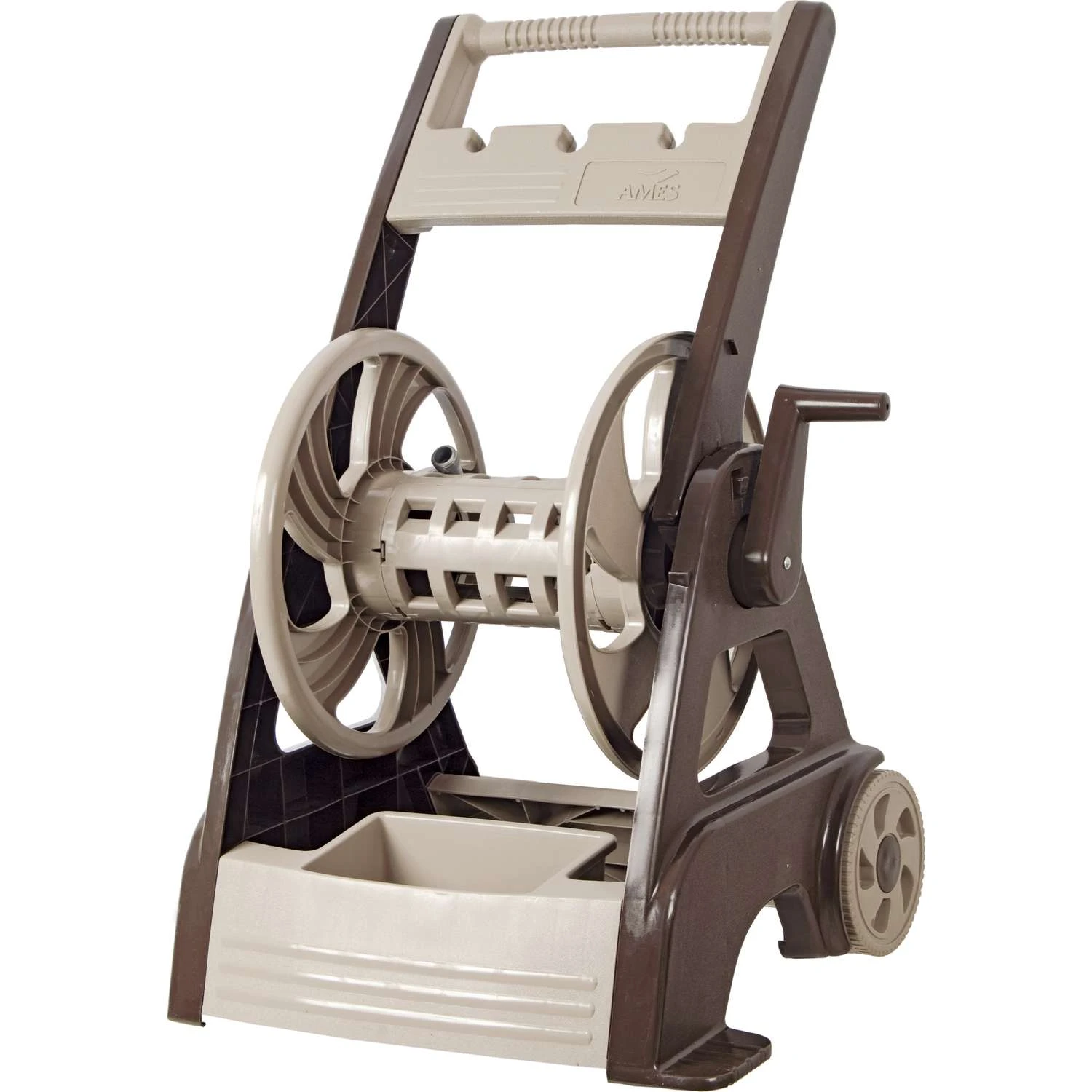 Ames NeverLeak 250 Ft. Brown Wheeled Hose Reel Cart 3 Ames NeverLeak 250 Ft. Brown Wheeled Hose Reel Cart