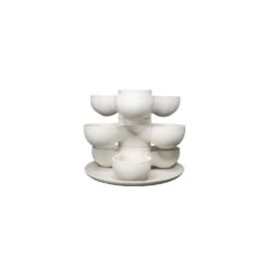 HC Companies Pixie 8 In. D Plastic Planter Set Vanilla Cream