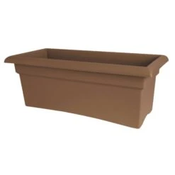 Bloem Terrabox 9.8 In. H X 11.7 In. W X 26.3 In. D Resin Veranda Planter Chocolate