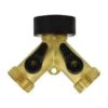 Gilmour Brass Threaded Male Y-Hose Connector With Shut Offs -ORBIT || ACE || TORO Shop 83ca7d21 87cc 4d32 b44f 5fe14129ad60