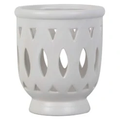 Trendspot Orchid 6.1 In. H X 5.5 In. W X 5.5 In. D X 6 In. D Ceramic Planter White