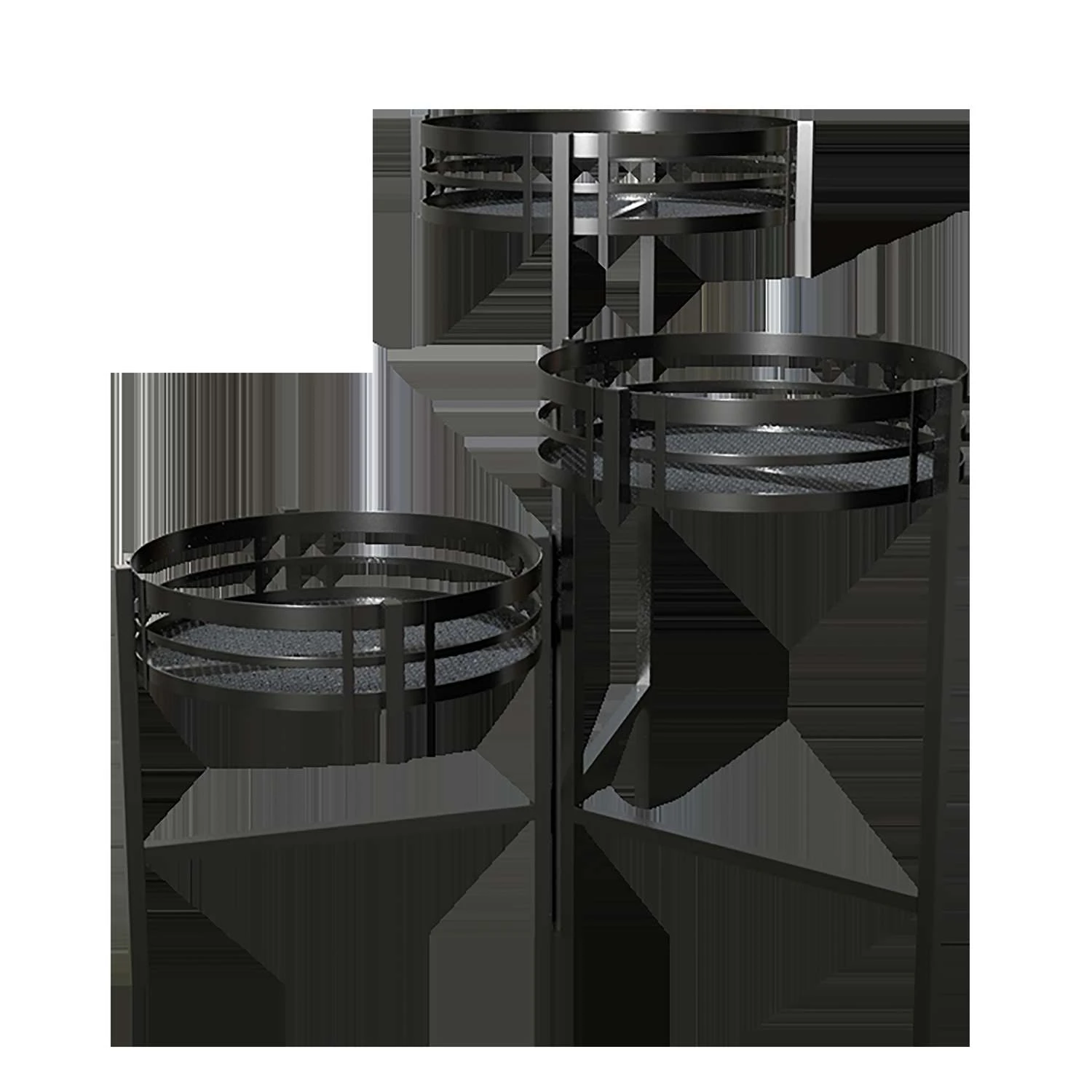 Panacea 24 In. H Black Metal Plant Stand 3 Panacea 24 In. H Black Metal Plant Stand