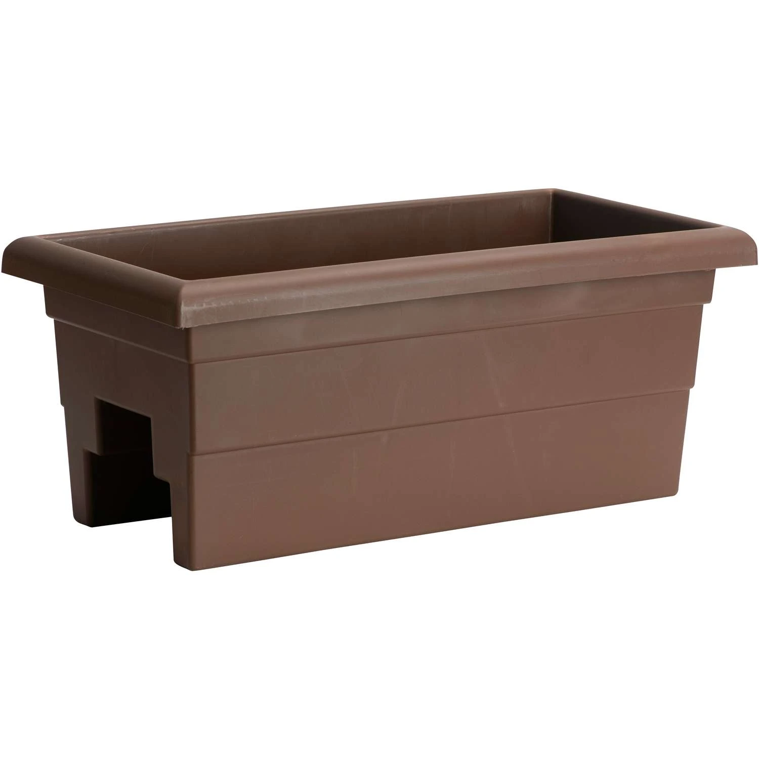 Novelty 10 In. H X 12 In. W X 24 In. D Plastic Countryside Over-The-Rail Deck Rail Planter Brown 3 Novelty 10 In. H X 12 In. W X 24 In. D Plastic Countryside Over-The-Rail Deck Rail Planter Brown
