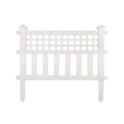 Suncast 2 Ft. L X 20.5 In. H Resin White Garden Fence