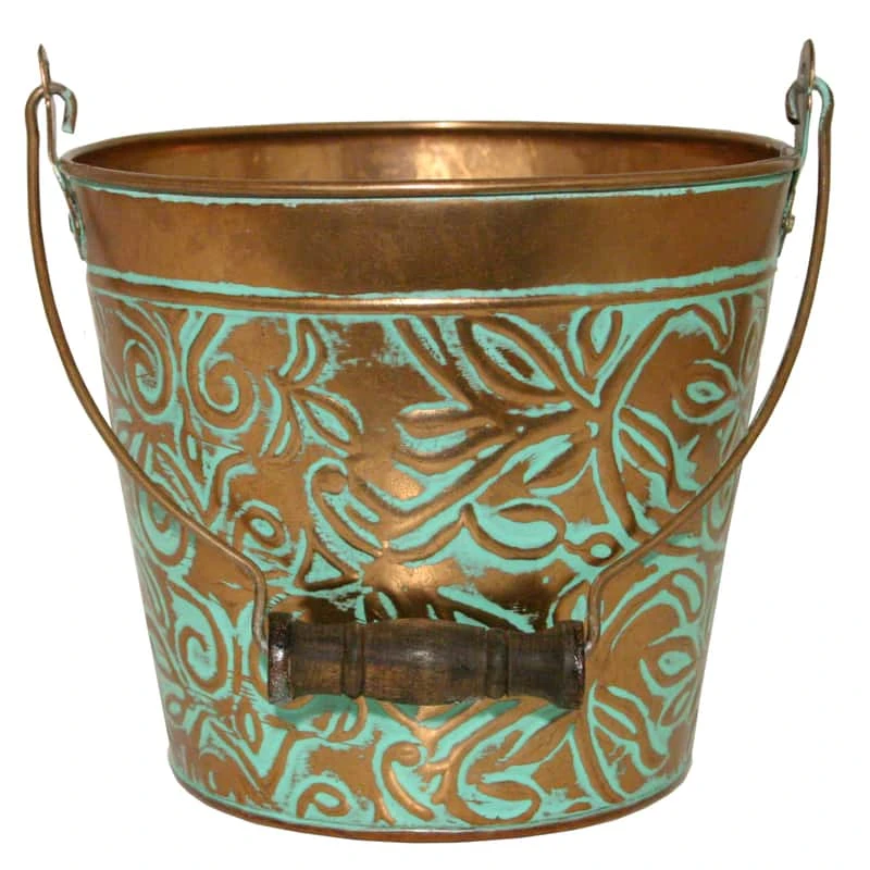 Robert Allen 7 In. H X 8 In. W Metal Planter Copper 3 Robert Allen 7 In. H X 8 In. W Metal Planter Copper