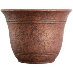 HC Companies Sierra 7.38 In. H X 10 In. D Plastic Texture Planter Nordic Bronze